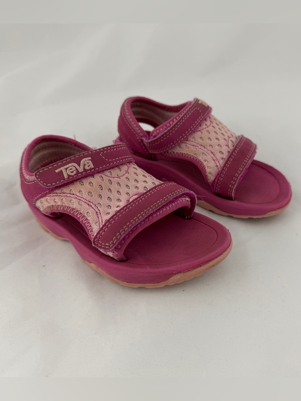 Teva Kids Magenta and Light Pink Adjustable Sandals